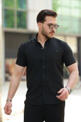 Erkek çıtçıt Düğmeli Kısa Kollu Gömlek