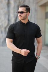 Erkek Hakim Yaka Kısa Kollu Gömlek
