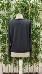 Kadın Yılbaşı özel Uzun Kollu Bisiklet Yaka Desenli Viskon Iki Iplik Bluz