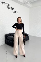 Yüksek Bel Pensli̇ Palazzo Pantolon