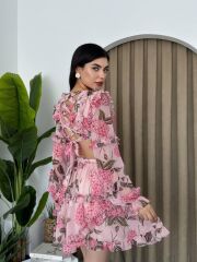 Avellino Sırt Dekolteli Elbise