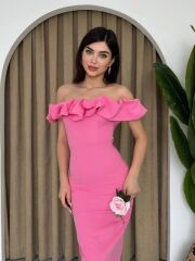 Popi Madonna Yaka Kalem Elbise