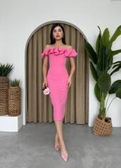 Popi Madonna Yaka Kalem Elbise