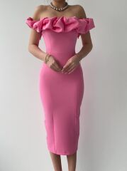 Popi Madonna Yaka Kalem Elbise