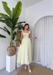 Khalesı Omuz Bağlamalı Elbise