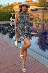 Fırfırlı Şifon Elbise 2905-08