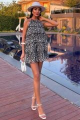 Fırfırlı Şifon Elbise 2905-08