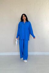 Saks Alice Gömlek Ve Bol Kesim Pantolon Takım