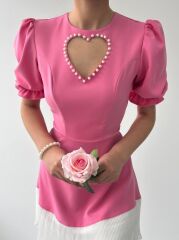 Safe Kalp Detaylı Elbise