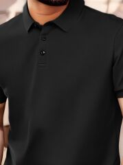 Erkek Kısa Kollu Yakalı Viskon Iki Iplik Erkek Bluz