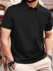 Erkek Kısa Kollu Yakalı Viskon Iki Iplik Erkek Bluz