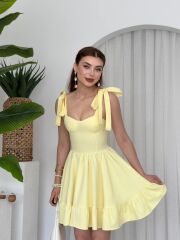 VERO OMUZ BAĞLAMALI ELBİSE