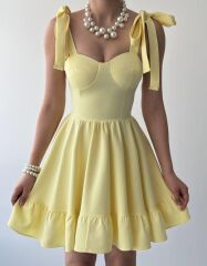 VERO OMUZ BAĞLAMALI ELBİSE