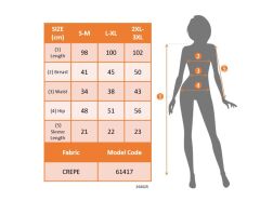 Kadın Kısa Kollu Bisiklet Yaka Yandan Yırtmaçlı Renkli şerit Detay Janjan Krep Elbise