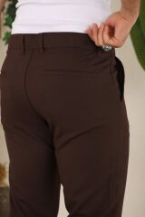 Erkek Slim Fit Likralı Bilek Boy Dilli Kumaş Pantolon