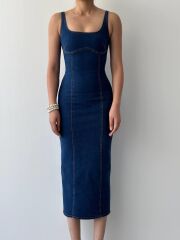 Tuna Denim Elbise