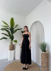 Acco Taş Detaylı Elbise