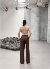 Yüksek Bel Straight Fit Palazzo Pantolon