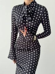 Potenza Puantiyeli Elbise