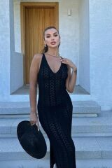 Rosalia Sırt Dekolteli Elbise 2761