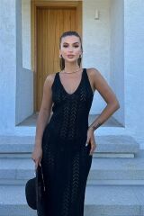 Rosalia Sırt Dekolteli Elbise 2761