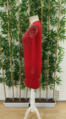 Kadın Uzun Kollu Yuvarlak Yaka Dekolteli Taşlı Dalgıç Elbise