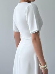 Wera Taşlı Fiyonk Detaylı Elbise