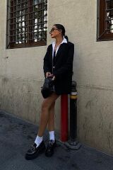 Agnes Blazer Keten Ceket6105