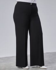 Poly Viscose Full Lycra Beli̇ Lasti̇kli̇ Battal Pantolon