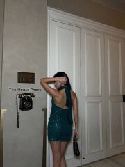 Kadın Pul Payet Kumaş Halter Yaka Mini Elbise