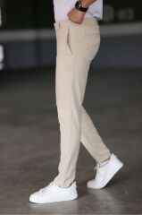 Erkek Düz Kesim Bilek Boy Kumaş Pantolon