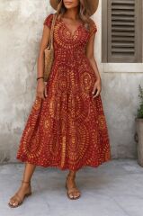 Kadın Kısa Yarasa Kanat Kollu V Yakalı Beli Büzgülü Süprem Elbise