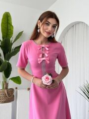 Wera Taşlı Fiyonk Detaylı Elbise