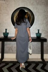 Manque Polo Yaka Yırtmaçlı Elbise 2689-8