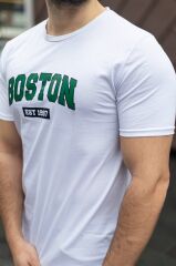 Erkek Boston Baskılı Süprem T-shirt