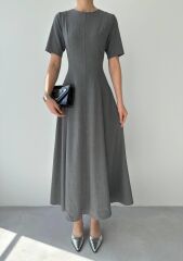 Wera Pliseli Midi Elbise