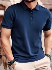 Erkek Kısa Kollu Yakalı Viskon Iki Iplik Erkek Bluz