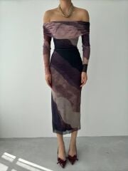 Sevilla Madonna Yaka Tül Elbise