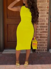 Kadın Bodycon Midi Boy Dalgıç Elbise