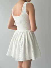 Yema Düğme Detaylı Elbise