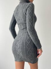 Livorna Boğazlı Mini Elbise