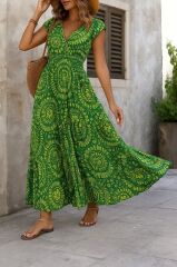 Kadın Kısa Yarasa Kanat Kollu V Yakalı Beli Büzgülü Süprem Elbise