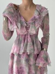 Elose Fırfırlı Elbise