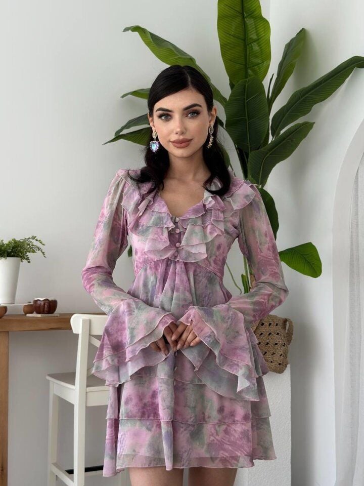 Elose Fırfırlı Elbise