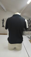 Erkek Kısa Kollu Polo Yakalı Blok Desenli Triko Bluz