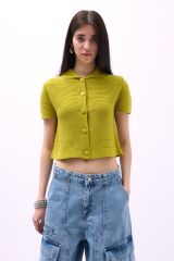 Bebe Yaka Düğmeli Bluz