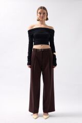 Omuz Dekolte Straplez Bluz