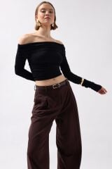 Omuz Dekolte Straplez Bluz