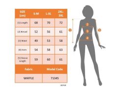 Kadın Uzun Kollu V Yakalı Waffle Bluz