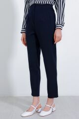 Lacivert Yüksek Bel Kumaş Pantolon 6650